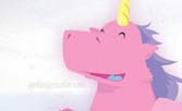 Pink Fluffy Unicorns Dancing on Rainbows