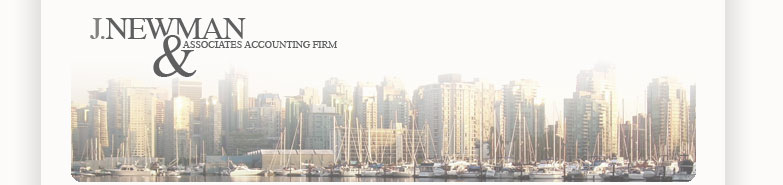 J. Newman & Associates Accounting Firm Logo and  beautiful cityscape